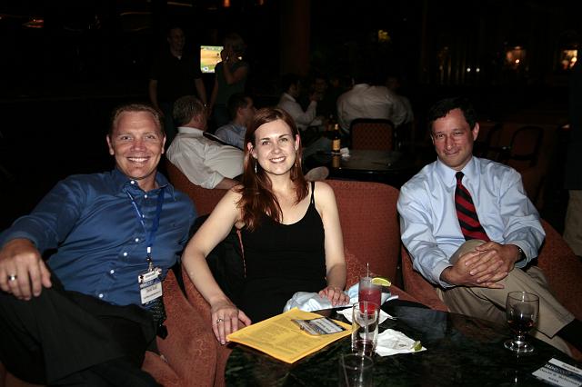 David Buck, Erin Spengler, and David Schuman relaxing at the International Space Development Conference