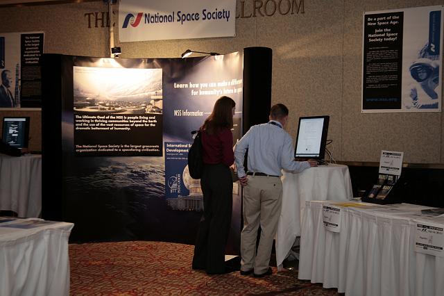 The ISDC 2008 display and ISDC information area at the International Space Development Conference  