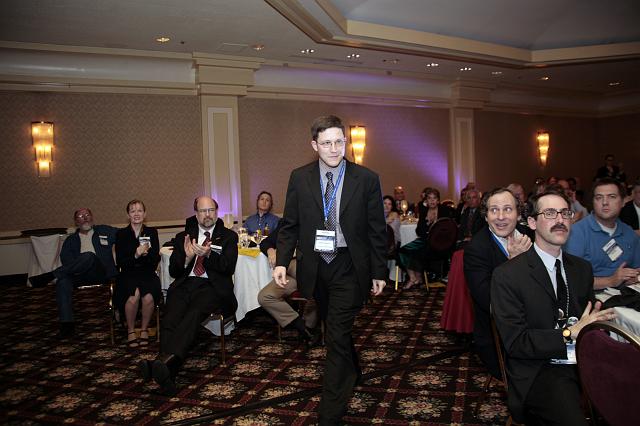 Josh Powers on his way to accept an NSS Award for Excellence at the International Space Development Conference