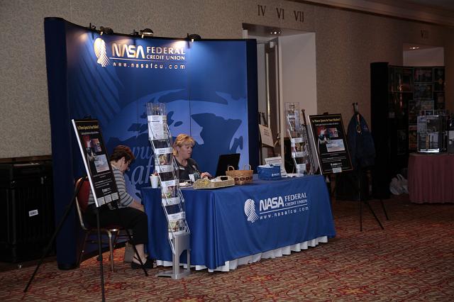 The NASA Federal Credit Union booth at the International Space Development Conference