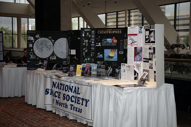 The booth of the National Space Society of North Texas, the local NSS chapter and conference host, at the International Space Development Conference