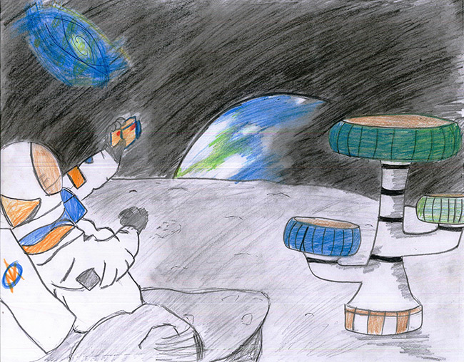 2016 student art contest Astronaut in Space
