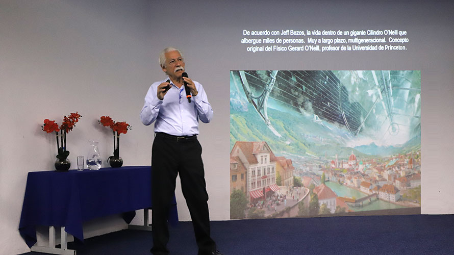 Alfred Anzaldua talks in Ensenada, Mexico