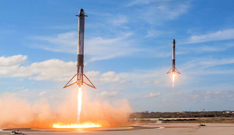 Falcon Heavy landing