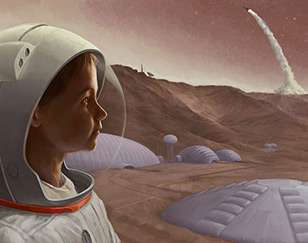 Mars from a Young Perspective Space Art