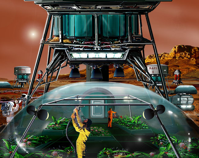 Space Settlement Art Contest Bill Wright A Place Called Eden Mars
